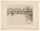 The Basin of the Tuileries, Paris, Eugène Béjot French, Etching; first state of two