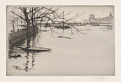 The Paris Flood, Eugène Béjot French, Etching