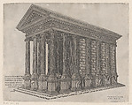 Temple of Fortuna, Rome, Nicolas Beatrizet French, Engraving; first state