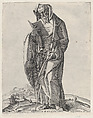 An Old Man (Saint Paul), Nicolas Beatrizet  French, Engraving; second state of two