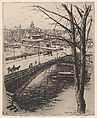 The Pont Saint-Louis, Paris, Eugène Béjot French, Etching