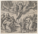 The Ascension of Christ, after Raphael, Nicolas Beatrizet French, Engraving; first state (?)