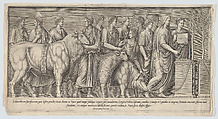 Pagan Sacrifice, after an Antique Bas Relief, Nicolas Beatrizet French, Engraving and etching