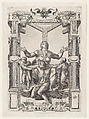 Pietà with Angels in Front of the Cross, Nicolas Beatrizet (French, Lunéville 1515–ca. 1566 Rome (?)), Engraving; second state of two