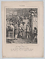 Responsibilities of an Atelier: Number 1: The Arrival and Reception of a Newcomer, Hippolyte Bellangé  French, Lithograph