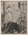 The Socialite Victory or The Worldy Triumph, Paul-Albert Besnard  French, Etching; first state of three; very rare
