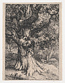 The Charlemagne, Oak Tree with an Eagle's Nest, Eugène Stanislas Alexandre Bléry  French, Etching; second state