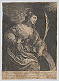 Saint Catherine of Alexandria, Charles David  French, Engraving