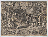 The Calumny of Apelles, Cornelis Cort  Netherlandish, Engraving