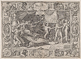 The Calumny of Apelles, Cornelis Cort  Netherlandish, Engraving