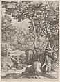 St Onuphrius in the Wilderness, Cornelis Cort Netherlandish, Engraving