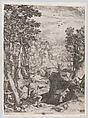 St. Eustace in the Wilderness, Cornelis Cort Netherlandish, Engraving