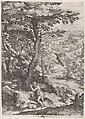 St John the Baptist in the Wilderness, Cornelis Cort Netherlandish, Engraving