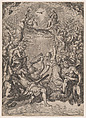 The Adoration of the Trinity, Cornelis Cort Netherlandish, Engraving