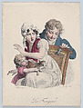 Fear, Louis Léopold Boilly  French, Hand colored lithograph