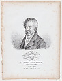 Portrait of Le Baron de Humboldt, Jules Boilly  French, Lithograph