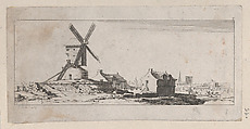 View of a Windmill, P. Benoist  French, Engraving