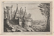 View of a Castle, Antoine Benoist  French, Engraving