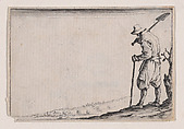 Le Paysan Portant sa Pelle sur L'Épaule (The Peasant Carrying his Shovel on his Shoulder), from Les Caprices Series A, The Florence Set, Jacques Callot French, Etching