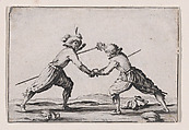 Le Duel a l'Épée (The Duel with Swords), from "Les Caprices" Series A, The Florence Set, Jacques Callot French, Etching