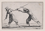 Le Duel a l'Épée et au Poignard (The Duel with the Sword and Dagger), from "Les Caprices" Series A, The Florence Set, Jacques Callot  French, Etching