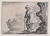 Le Paysan Portant son Sac (The Peasant Carrying his Sack), from "Les Caprices" Series A, The Florence Set, Jacques Callot  French, Etching