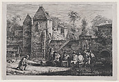 The Old Gate of Vaise, Lyon, Jean Jacques de Boissieu French, Etching with drypoint, burin and roulette; third state of three