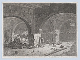 Interior of a Farm with Lovers, Anonymous, French, early 19th century  French, Etching
