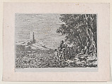 Figures Crossing a River, Johann Georg Primavesi  German, Etching