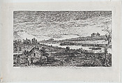View of the Madrid Castle, near Paris, Jean Jacques de Boissieu  French, Etching with drypoint; fourth state of five