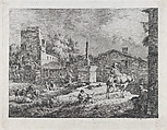 View of Saint-Andéol, Jean Jacques de Boissieu  French, Etching with drypoint; fourth state of four