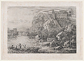 View of the Convent of the Barefooted Carmelites at Lyon, Jean Jacques de Boissieu  French, Etching with drypoint; fourth state of five