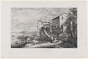 View of Old Customs House in Rome, Jean Jacques de Boissieu  French, Etching with drypoint; third state of four