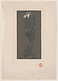 Nude statue, seen from behind, Auguste-Louis Lepère French, Woodcut printed in black and gray
