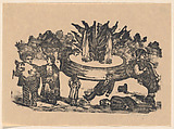Miraculous fountain, José Guadalupe Posada  Mexican, Type-metal engraving