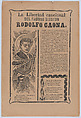 Broadsheet relating to the skillful bullfighter Rodolfo Gaona, José Guadalupe Posada (Mexican, Aguascalientes 1852–1913 Mexico City), Zincograph and letterpress on tan paper