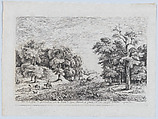 Entrance to the Forest of Fontainebleau, Jean Jacques de Boissieu  French, Etching with drypoint; second state of four