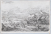 Landscape after Van der Cabel, Jean Jacques de Boissieu  French, Etching