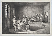 The School Master, Jean Jacques de Boissieu  French, Etching with drypoint; fourth state of four