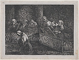 Monks Chanting, Jean Jacques de Boissieu French, Etching with drypoint; third state of three