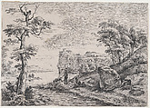 Goatherd, Jean Jacques de Boissieu French, Etching; fifth state of five