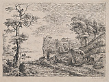Goatherd, Jean Jacques de Boissieu French, Etching,engraving and drypoint; fifth state of five
