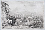 Garigliano Passage (Italy), Jean Jacques de Boissieu  French, Etching and drypoint with roulette; fifth state of five