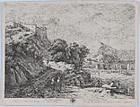View of the Water Along the Route from Sienna to Rome, Jean Jacques de Boissieu  French, Etching; sixth state of seven