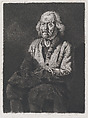Seated Beggar: Portrait of Old Girard, a Peasant from Chasselay, Jean Jacques de Boissieu French, Etching; third state of three