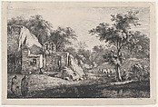 The Little Hermitage, Jean Jacques de Boissieu  French, Etching with drypoint and roulette; fifth state of five