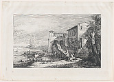 View of Old Customs House in Rome, Jean Jacques de Boissieu French, Etching with drypoint; second state of four