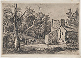Entrance to the Forest of Brie with Cottage on the Right, Jean Jacques de Boissieu  French, Etching with drypoint; fifth state of five