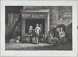 The Public Scrivener, Jean Jacques de Boissieu French, Etching with drypoint and roulette; fourth state of four