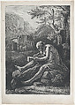 St. Jerome, Jean Jacques de Boissieu French, Etching with drypoint, burin and roulette; fifth state of six